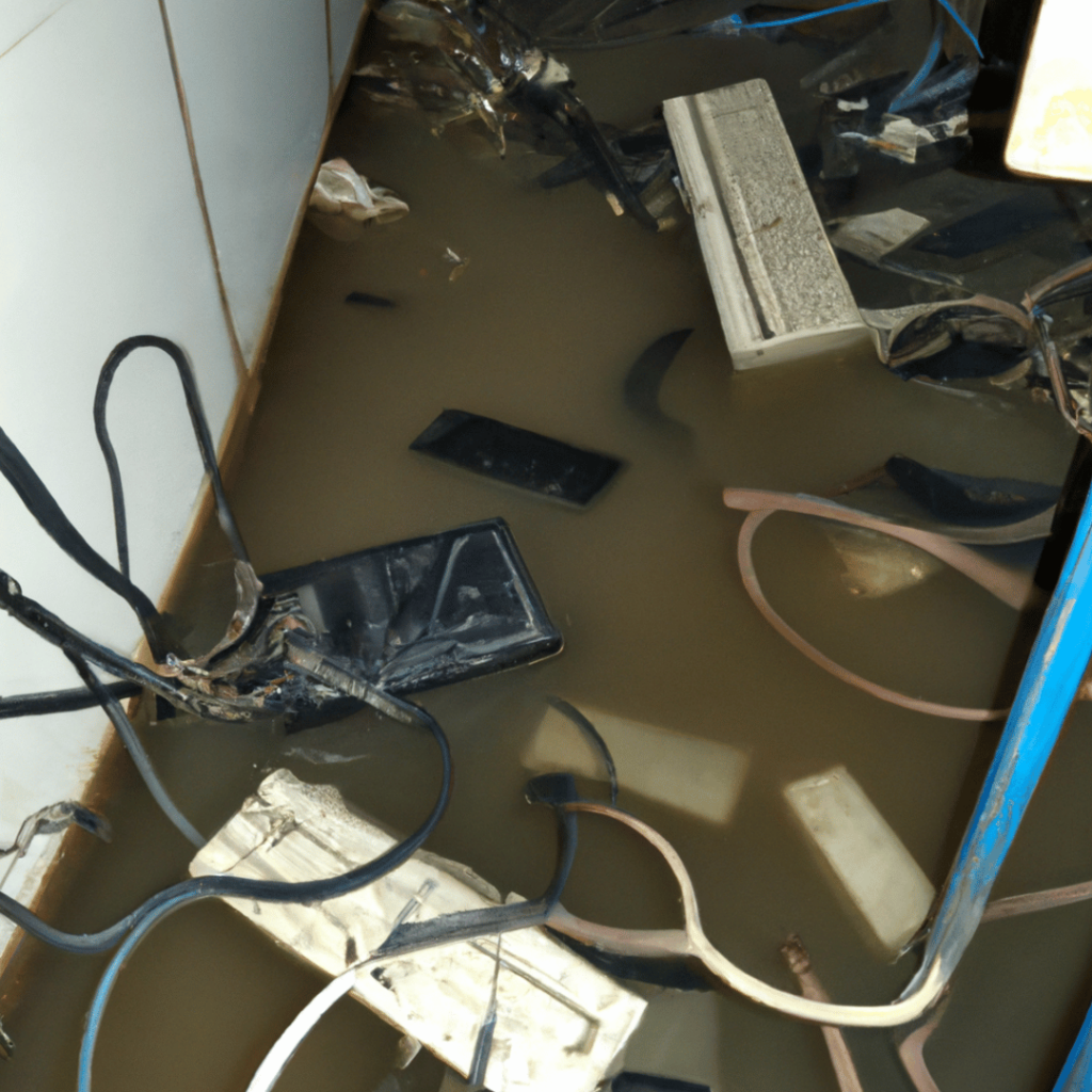 Flooded computer room